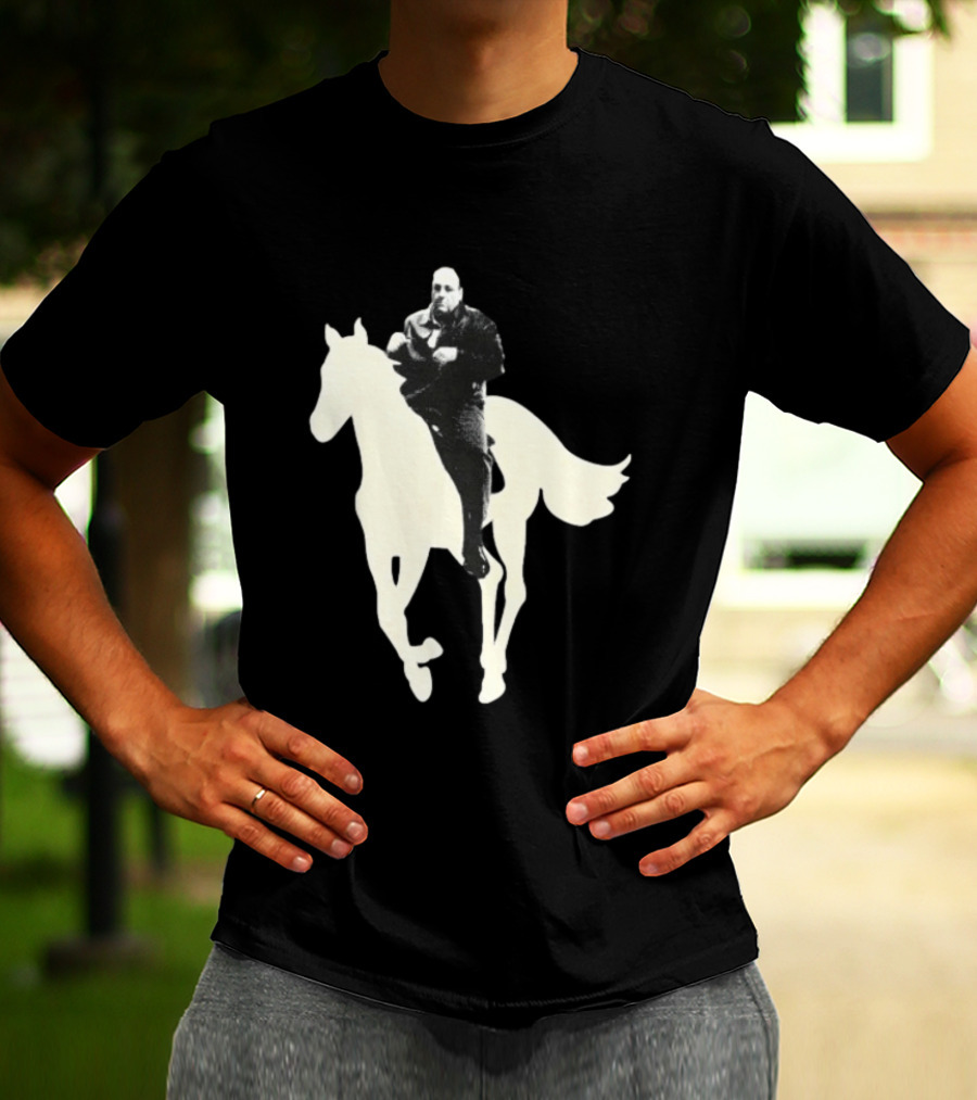 James Gandolfini The Sopranos Horse Riding T-Shirt