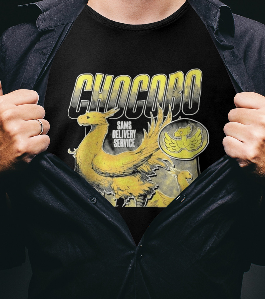 Chocobo Sams Delivery Service Final Fantasy Yellow Bird T-Shirt