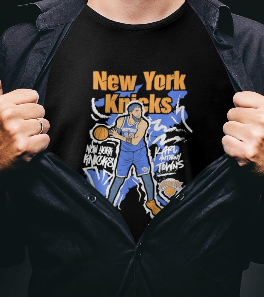 New York Knicks NBA Karl Anthony Towns Basketball T-Shirt