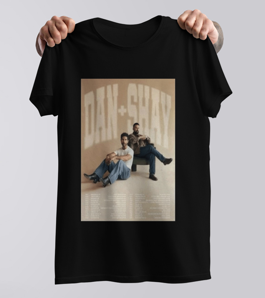 Dan + Shay 2026 Tour Dates Featuring North America Locations T-Shirt
