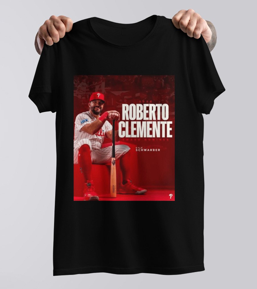 2026 Kyle Schwarber Roberto Clemente Award Nominee Phillies Baseball Recognition T-Shirt