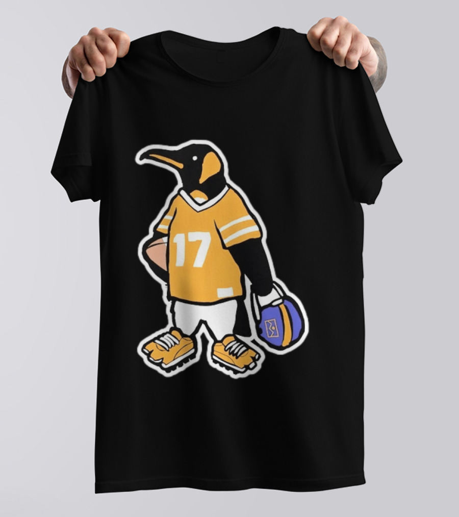 DNVR Number 17 Penguin In Denver Football Gear T-Shirt