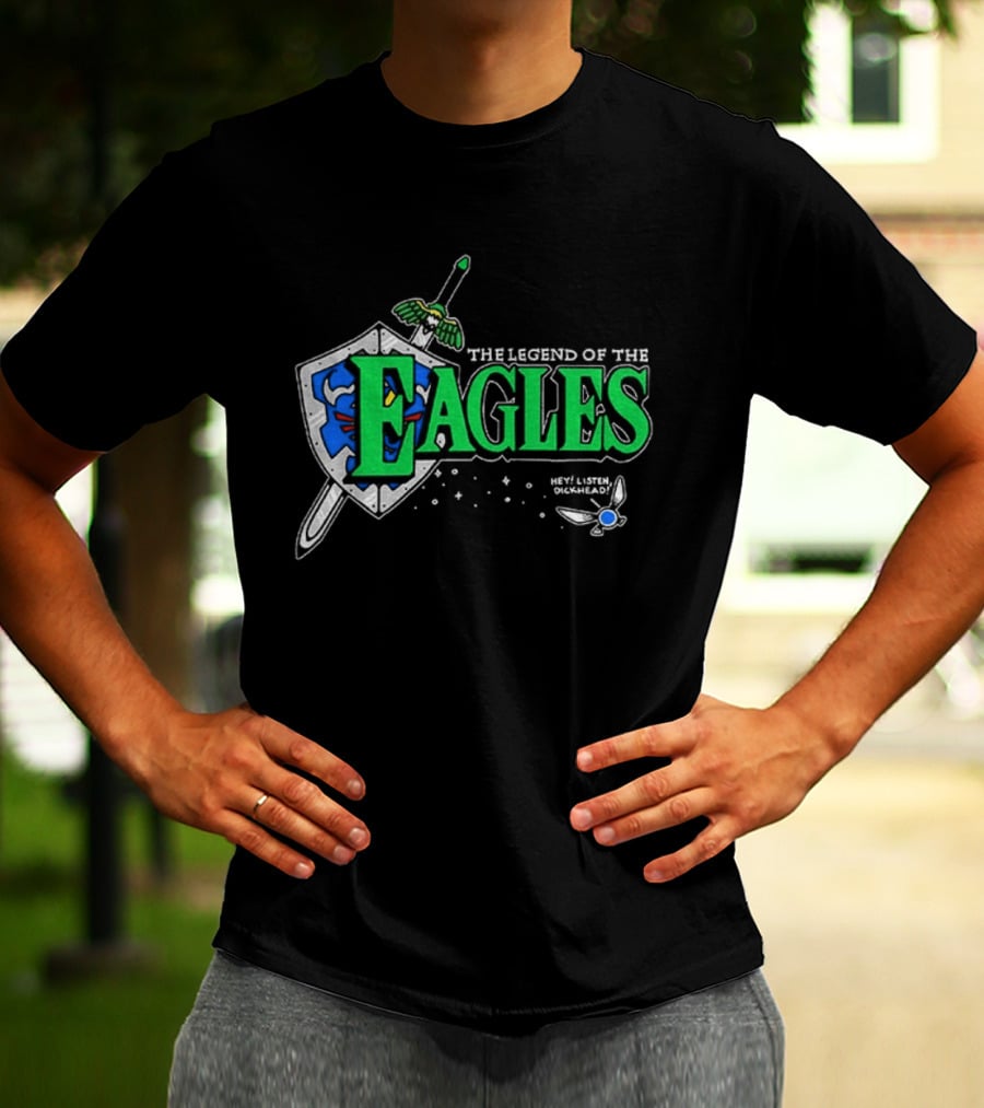 The Legend Of The Eagles Zelda Hey Listen Dickhead Shield Sword Navi T-Shirt
