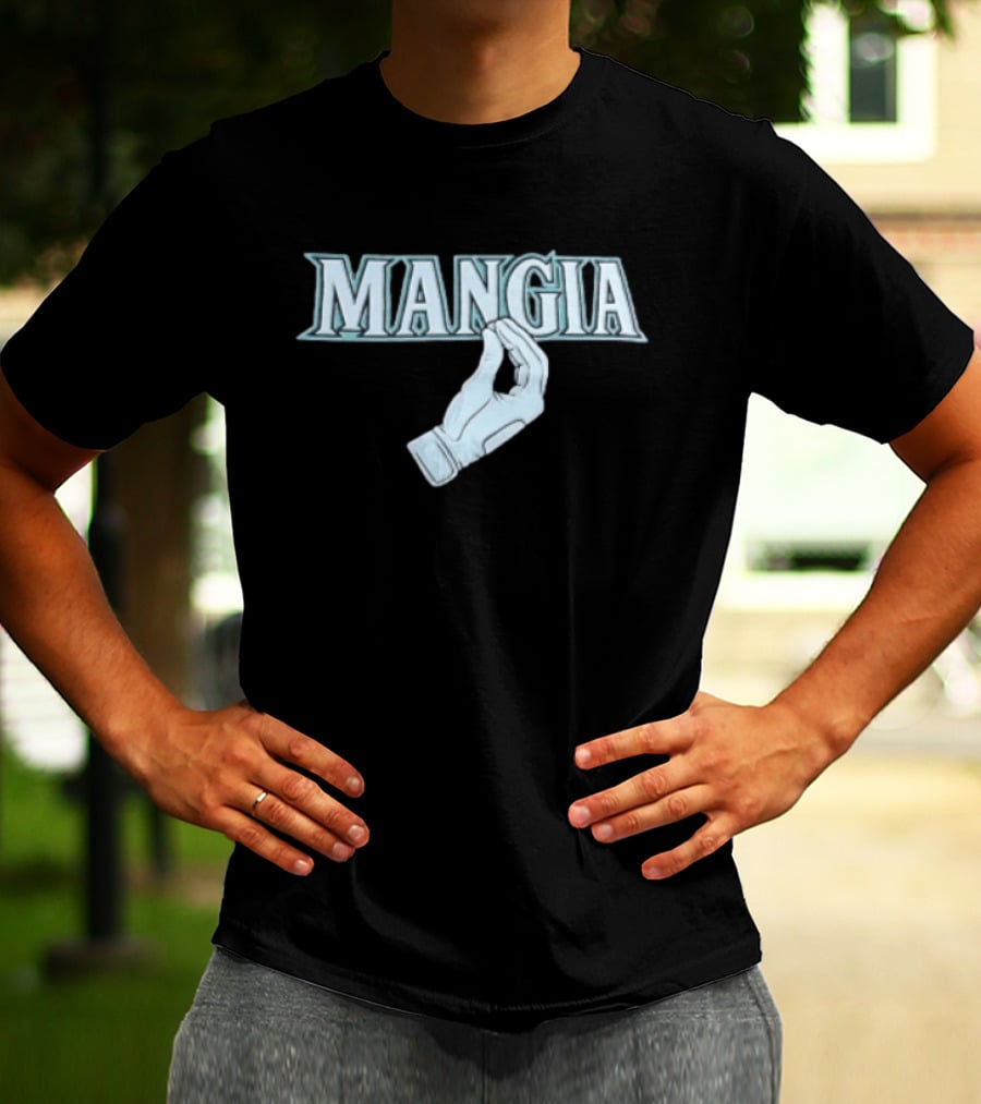 Dominic Canzone Seattle Mariners Mangia Gesture Fan T-Shirt