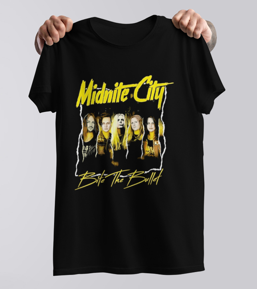 Midnite City Bite The Bullet Band Hard Rock Music T-Shirt