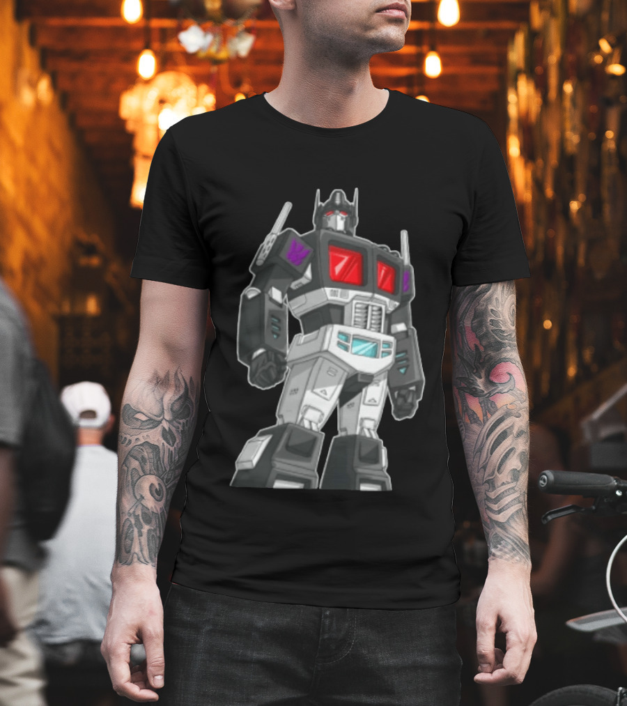 Transformers Decepticons Ajs Black Robot Red Windows Grid Cartoon T-Shirt