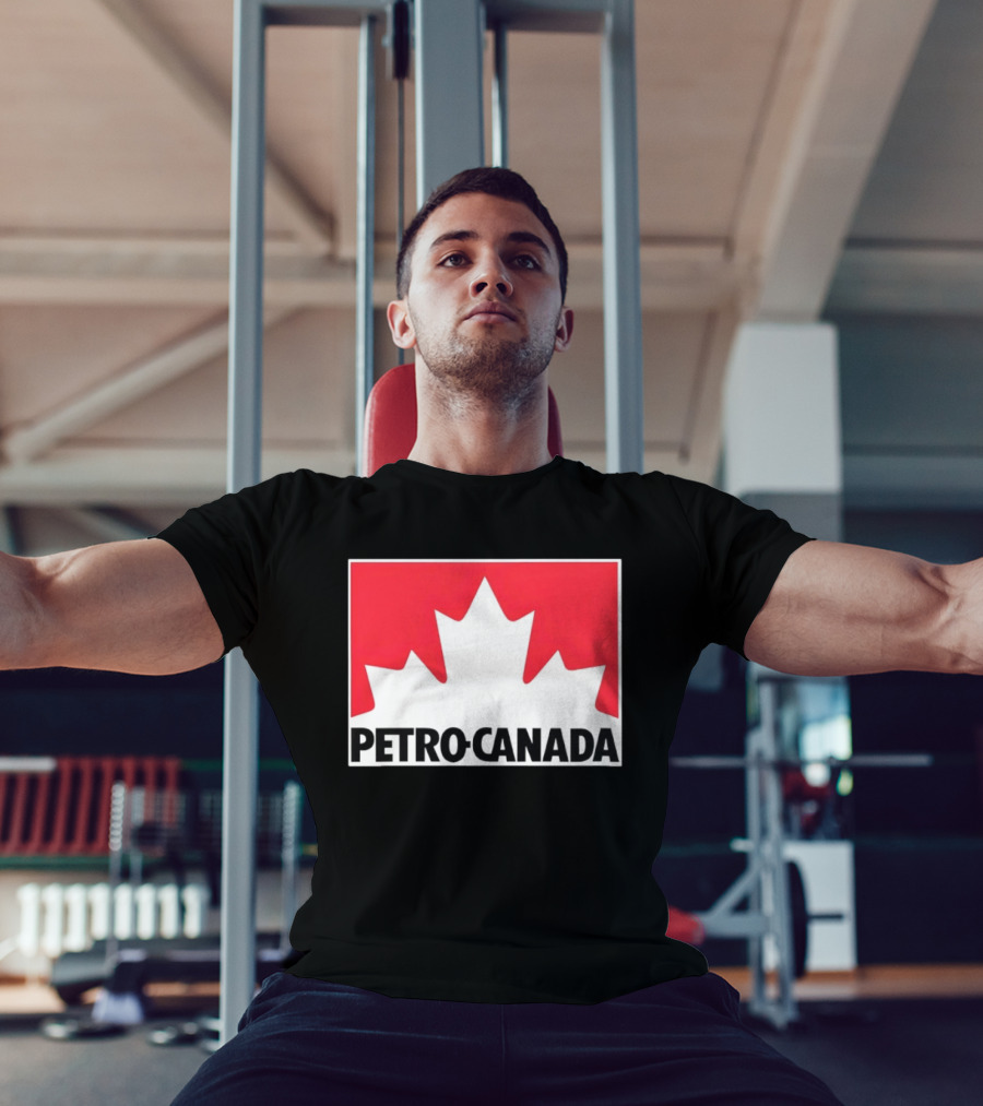 Petro Canada Canadian Gas Station Maple Leaf Branding T-Shirt