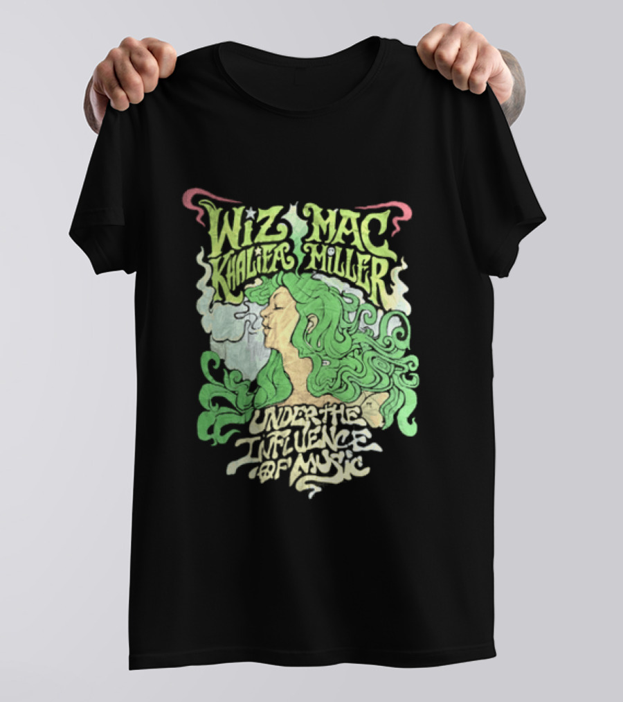 Wiz Khalifa Mac Miller Under The Influence Of Music Tour Colorful T-Shirt