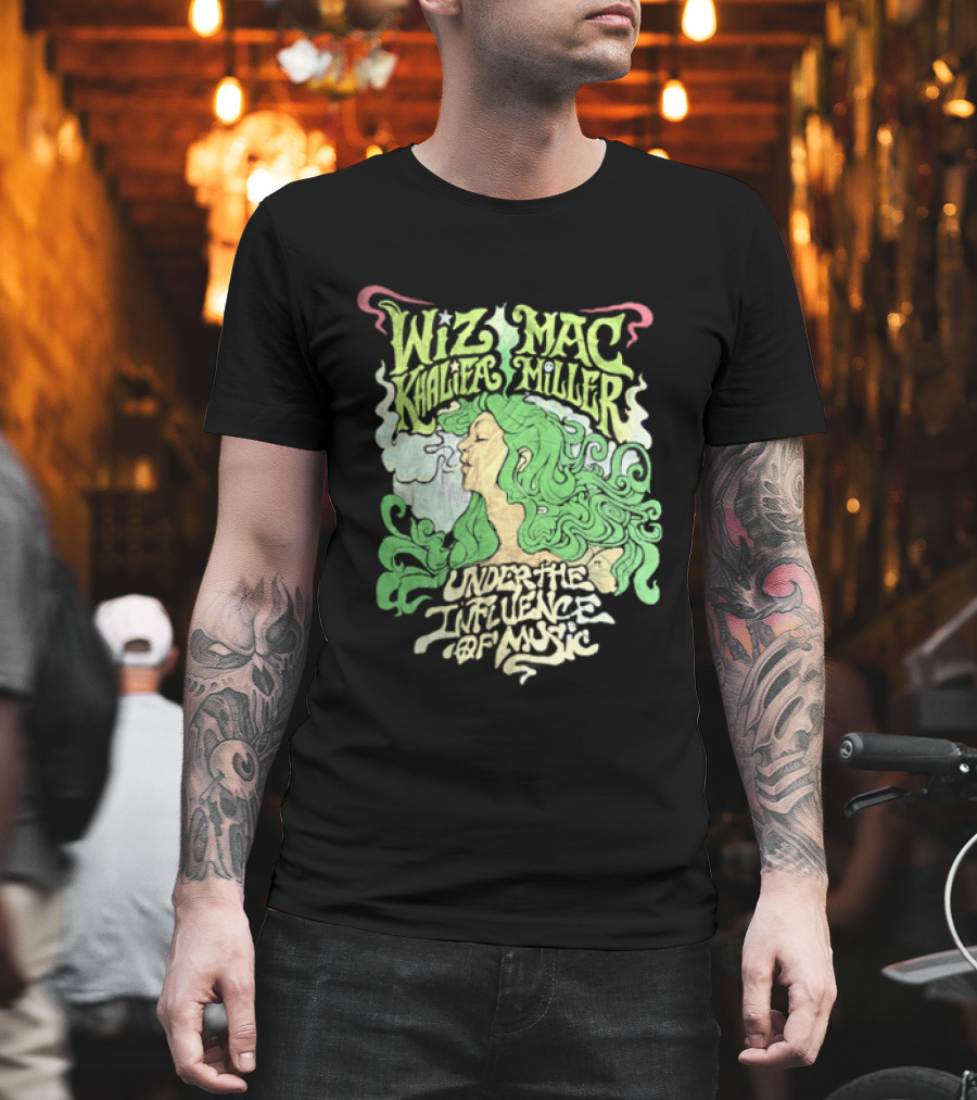 Wiz Khalifa Mac Miller Under The Influence Of Music Tour Colorful T-Shirt