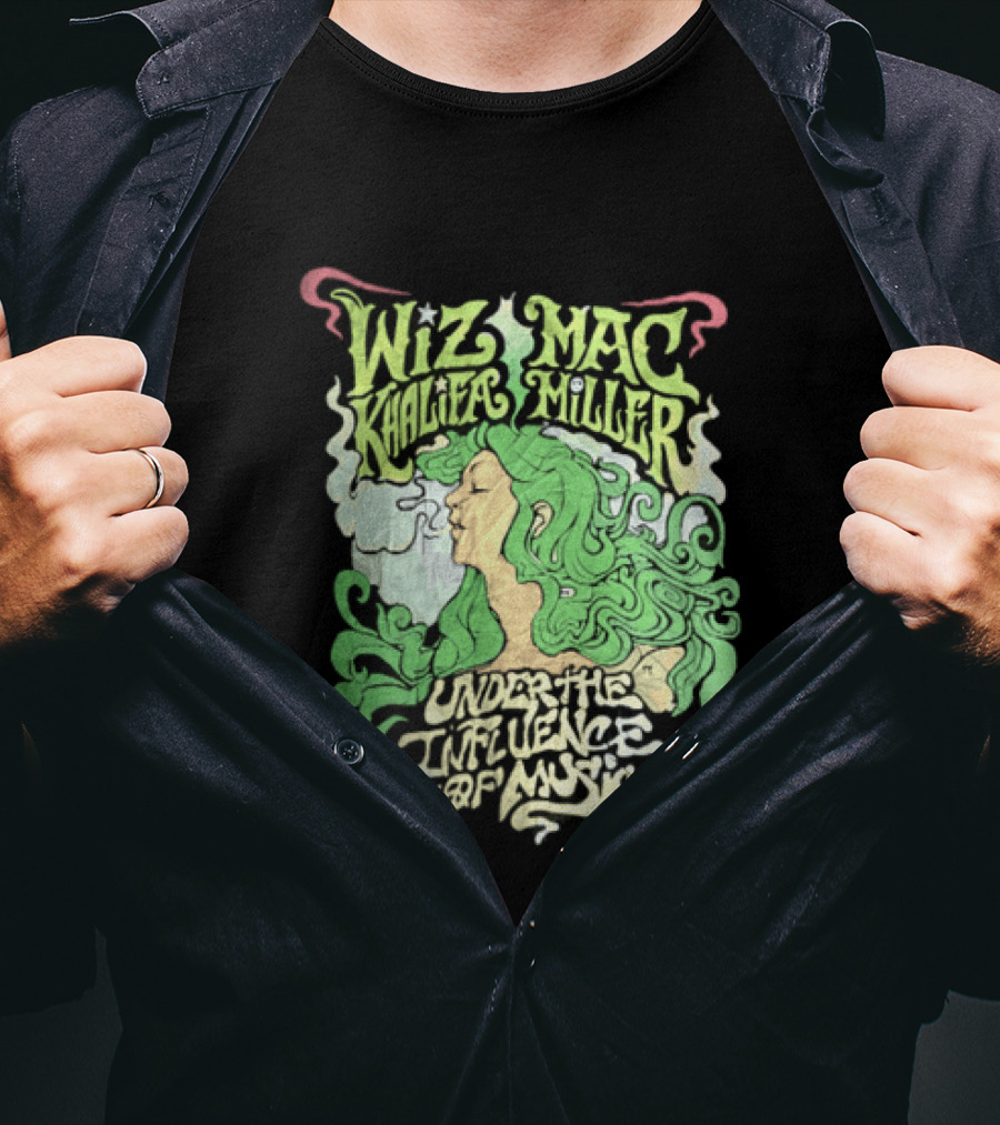 Wiz Khalifa Mac Miller Under The Influence Of Music Tour Colorful T-Shirt