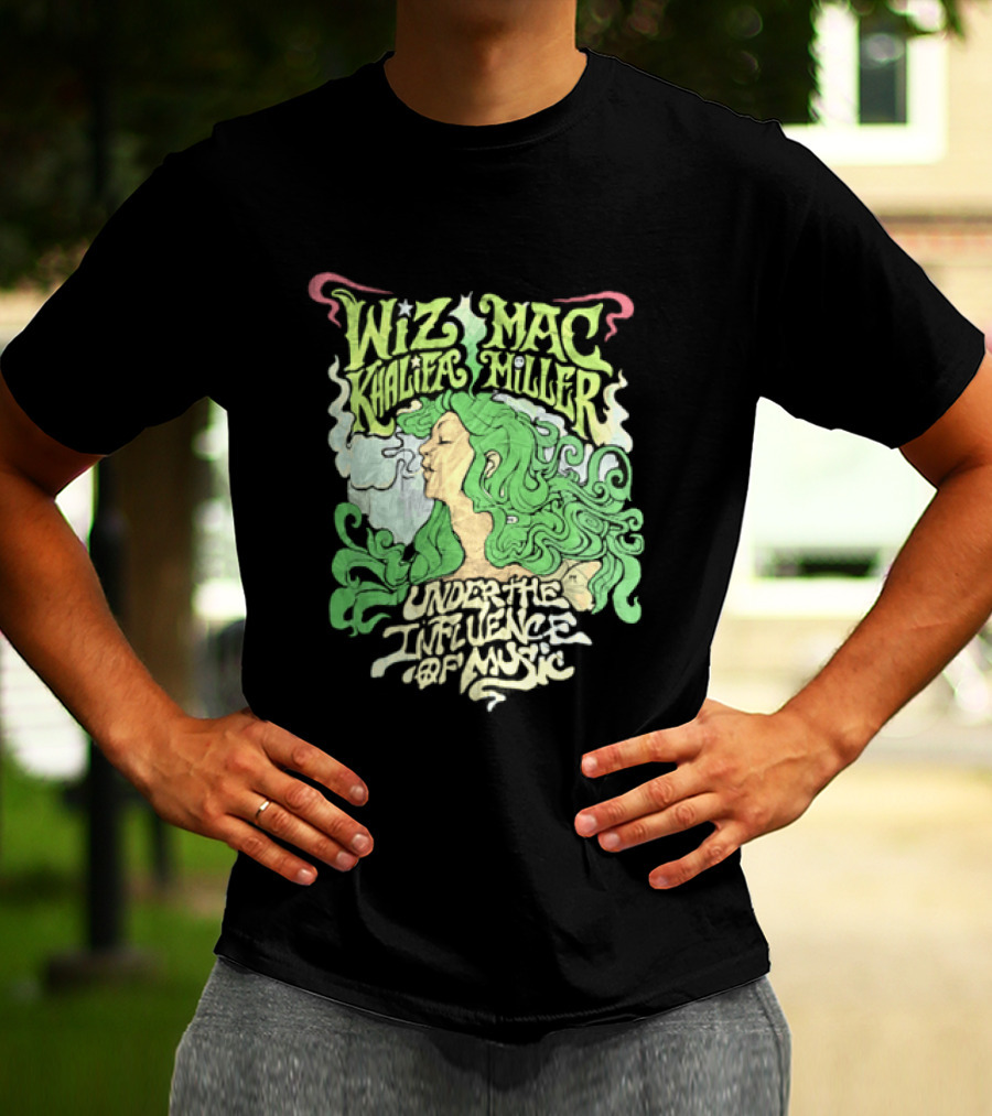Wiz Khalifa Mac Miller Under The Influence Of Music Tour Colorful T-Shirt