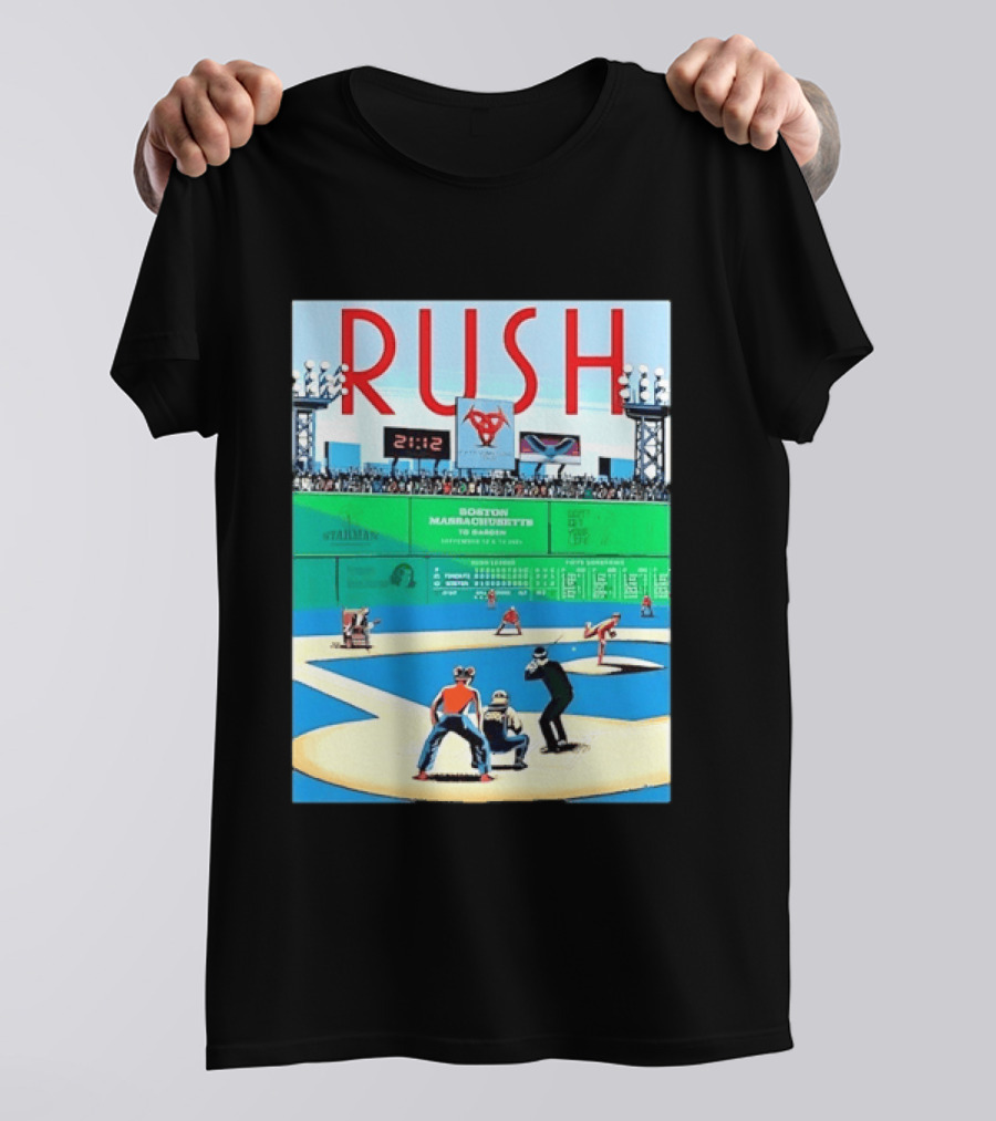 Rush 2112 Fifty Something Tour Boston Massachusetts TD Garden September 5 2024 Stadium Baseball T-Shirt
