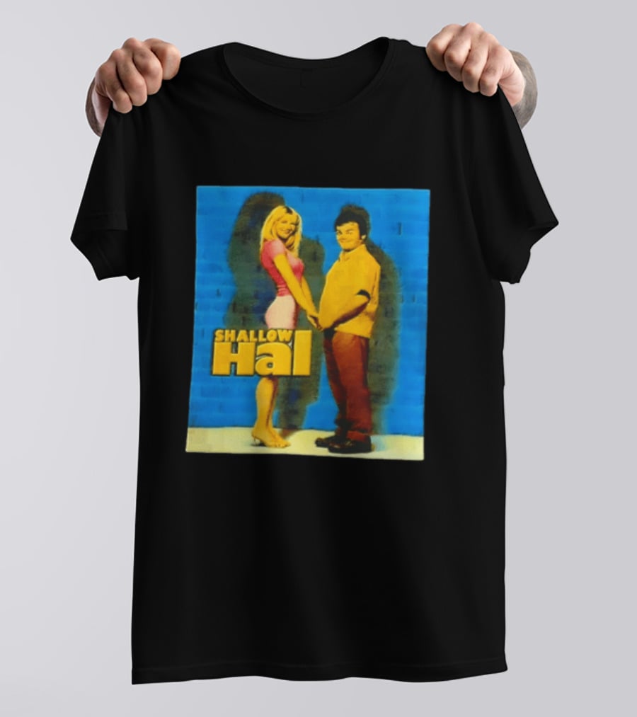 Shallow Hal Jack Black Gwyneth Paltrow Movie Blue Brick Wall T-Shirt