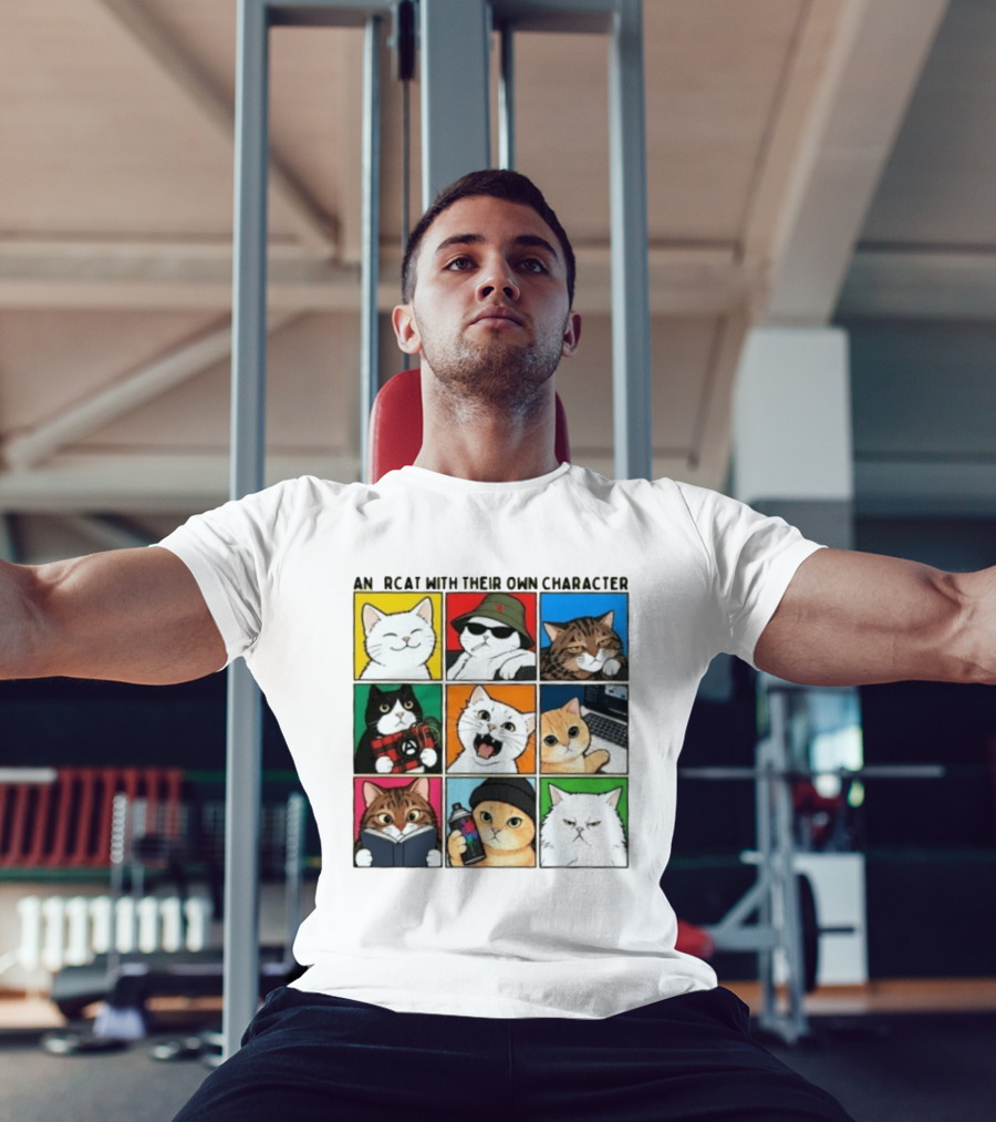 AN RCAT WITH THEIR OWN CHARACTER Cat Collage T-Shirt