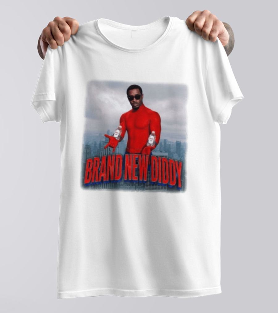 Brand New Diddy Red Outfit With Baby Oil Sean Combs City T-Shirt