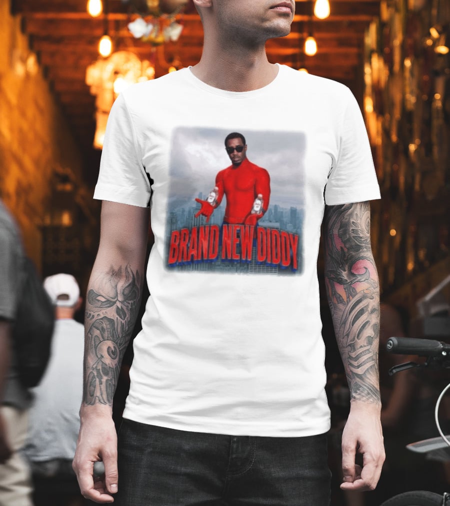 Brand New Diddy Red Outfit With Baby Oil Sean Combs City T-Shirt