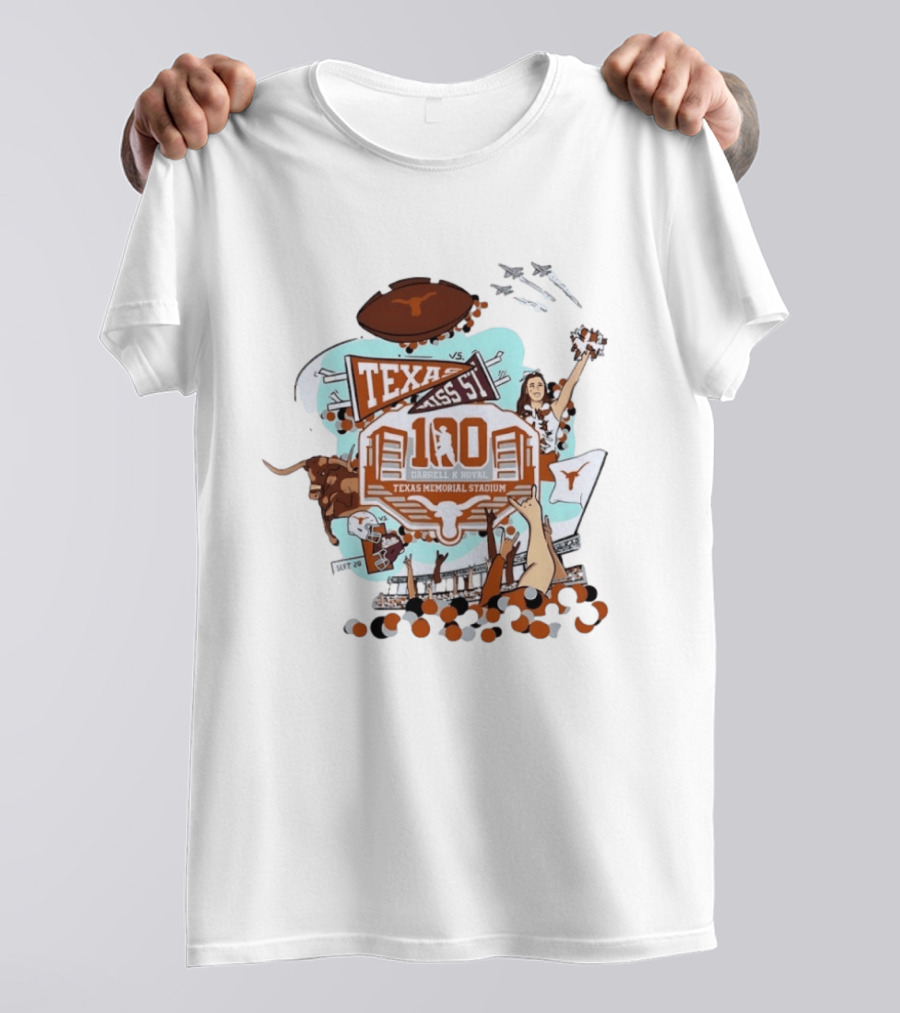 Darrell K Royal Texas Memorial Stadium 100 Years Texas Vs Mississippi State Anniversary Game T-Shirt