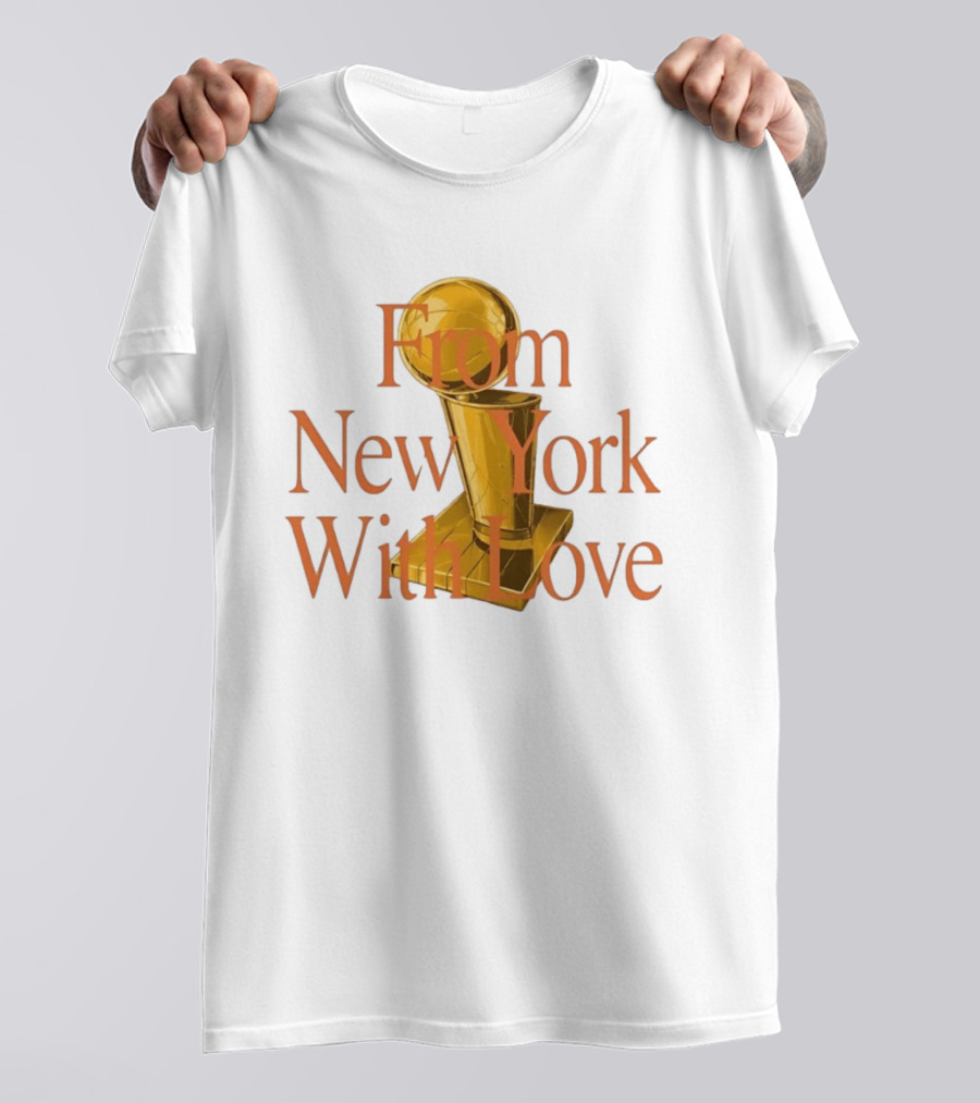 From New York With Love Bricks And Wood Basketball Trophy T-Shirt