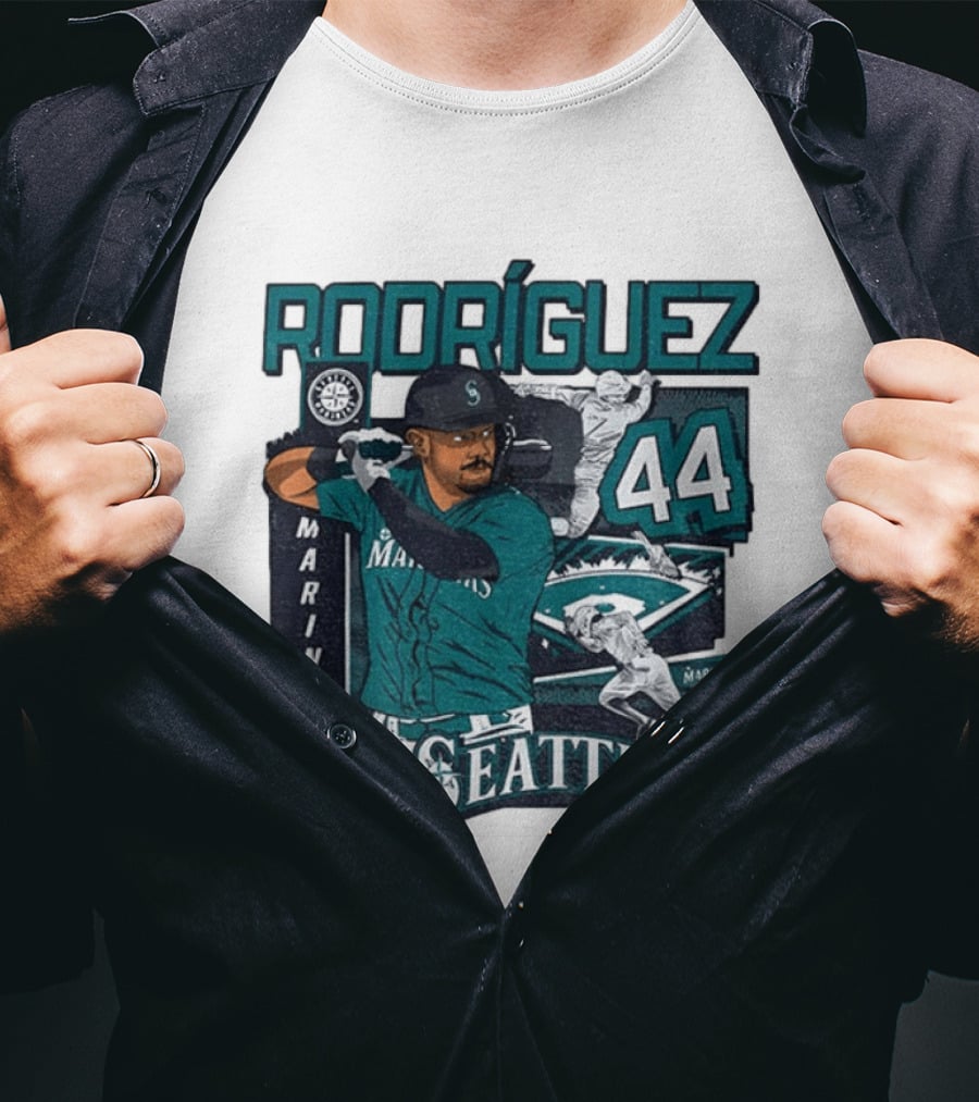 Rodríguez 44 Seattle Mariners Baseball Player T-Shirt