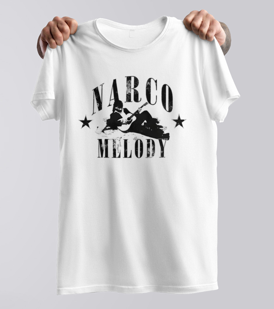 Narco Melody Distressed Guitarist Musician Stars T-Shirt