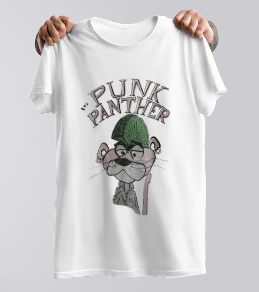 Punk Panther Green Mohawk Pink Panther T-Shirt