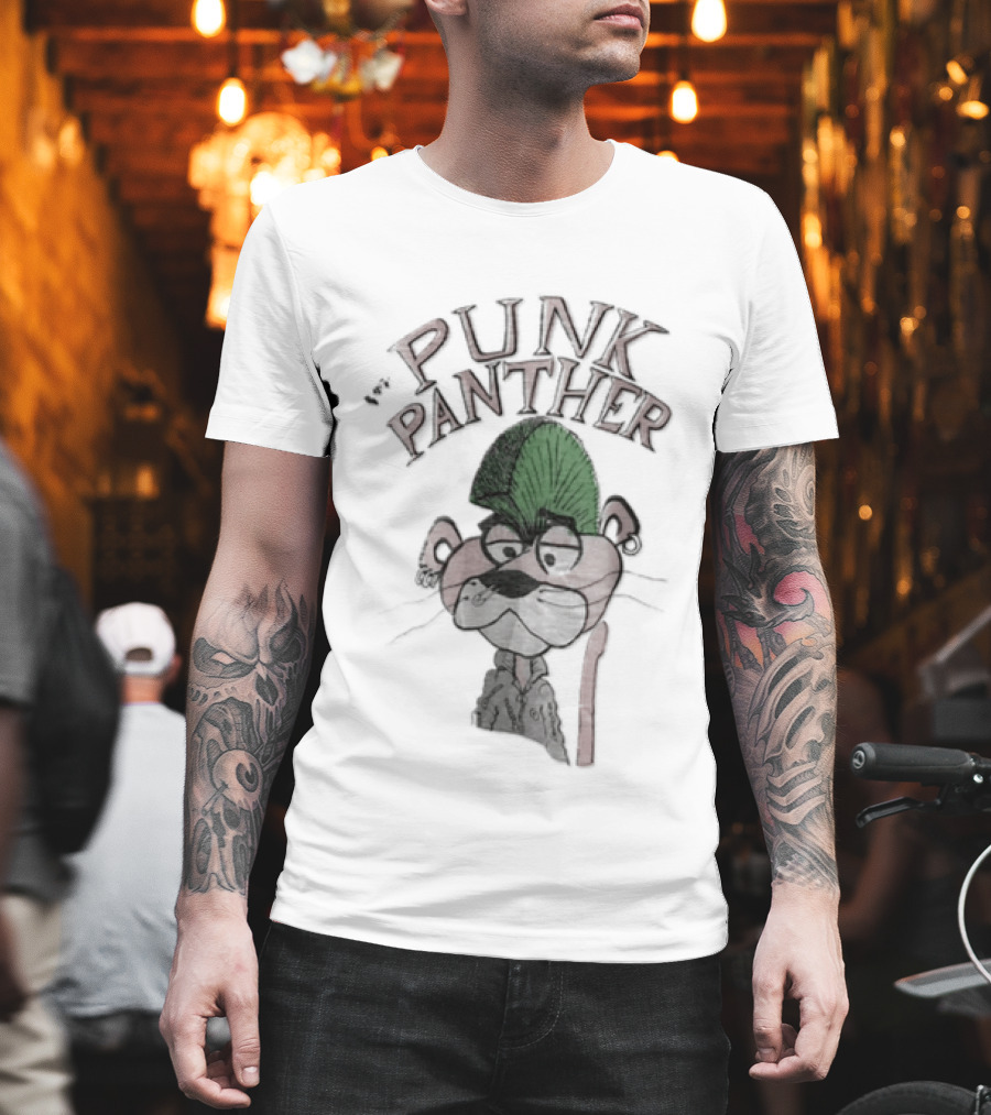 Punk Panther Green Mohawk Pink Panther T-Shirt