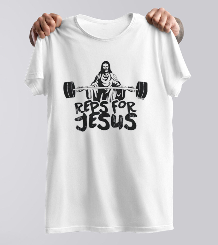 Reps For Jesus Weightlifting Gym Fitness Motivational Workout T-Shirt