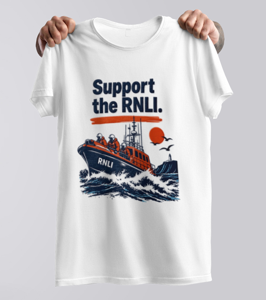 Support The RNLI Lifeboat Crew Royal National Lifeboat Institution T-Shirt