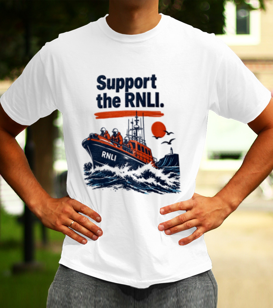 Support The RNLI Lifeboat Crew Royal National Lifeboat Institution T-Shirt