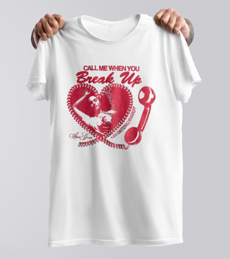 Selena Gomez Call Me When You Break Up Heart Wrench T-Shirt
