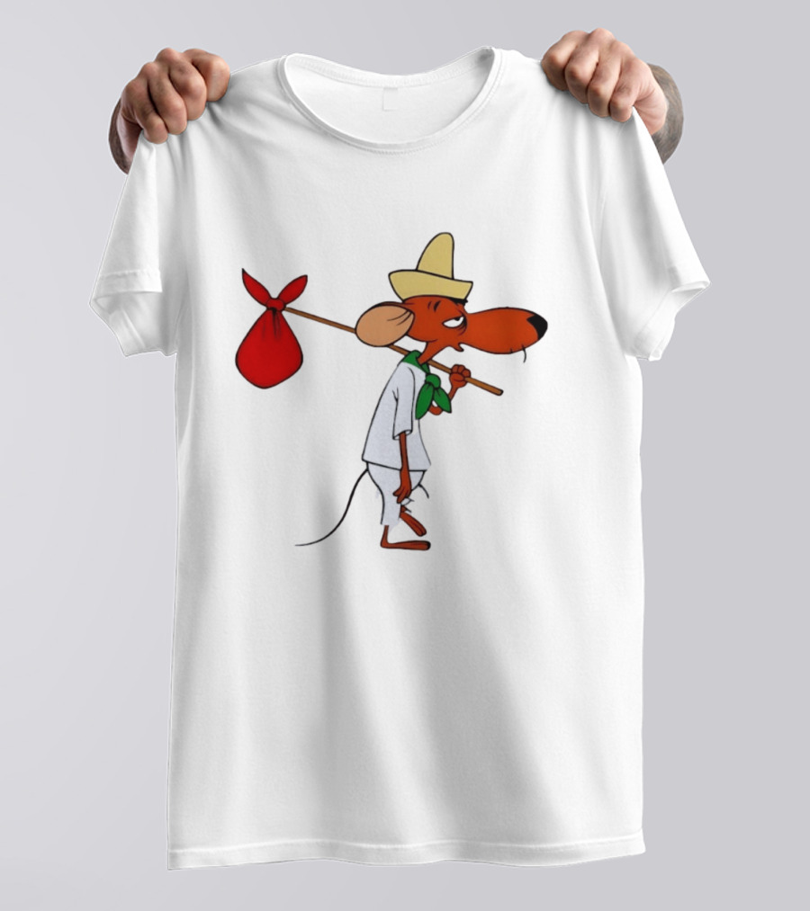 Speedy Gonzales Iconic Cartoon Character With Bindlestick T-Shirt