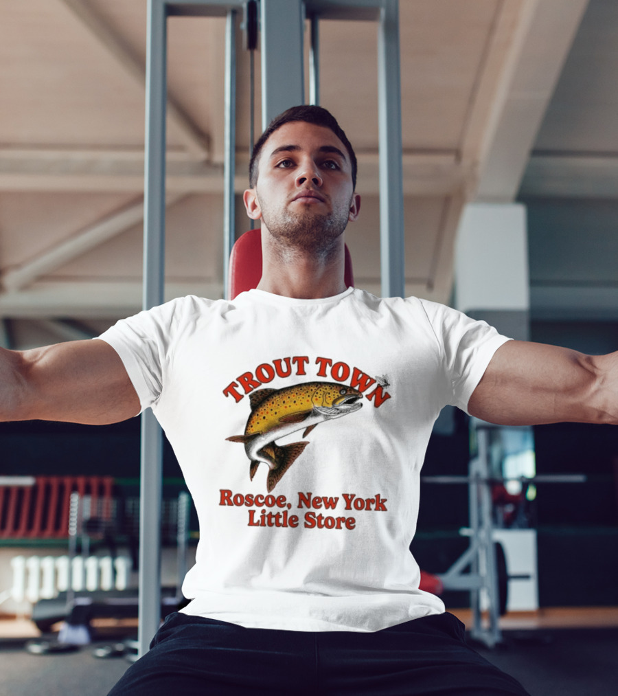 Trout Town Roscoe New York Little Store Fish T-Shirt