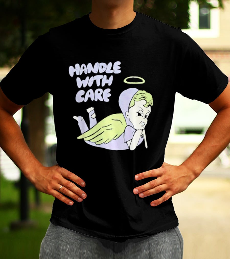 Handle With Care Angel Pastel Halo Wings T-Shirt