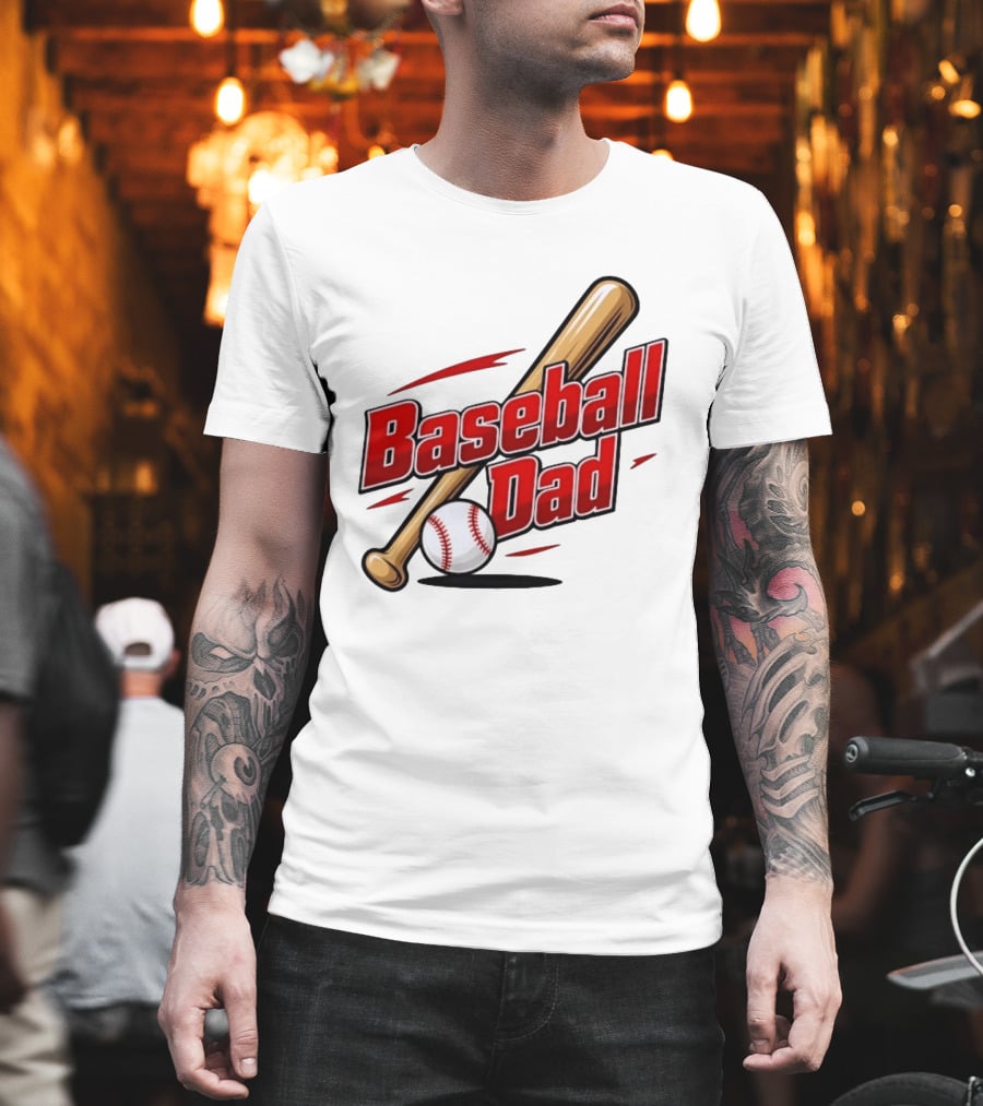 Baseball Dad Bat And Ball Sports T-Shirt