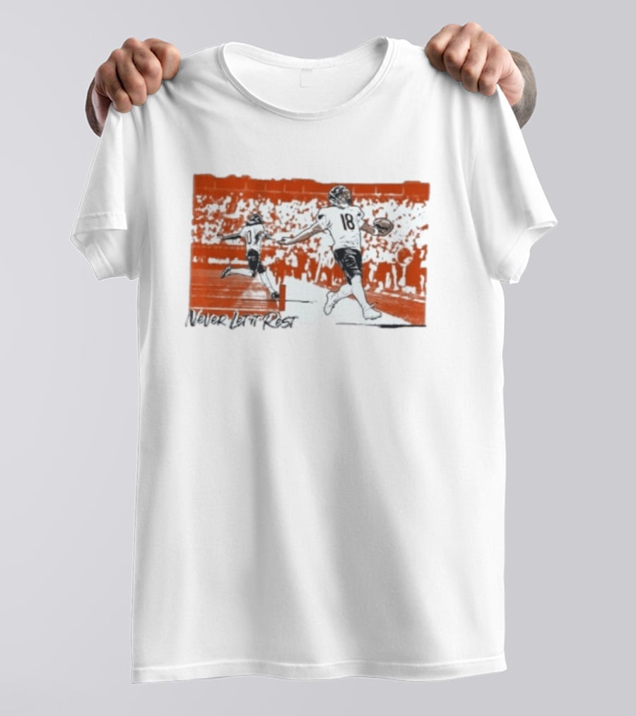 Caleb Williams Luther Burden III Never Let It Rest Chicago Bears Football T-Shirt