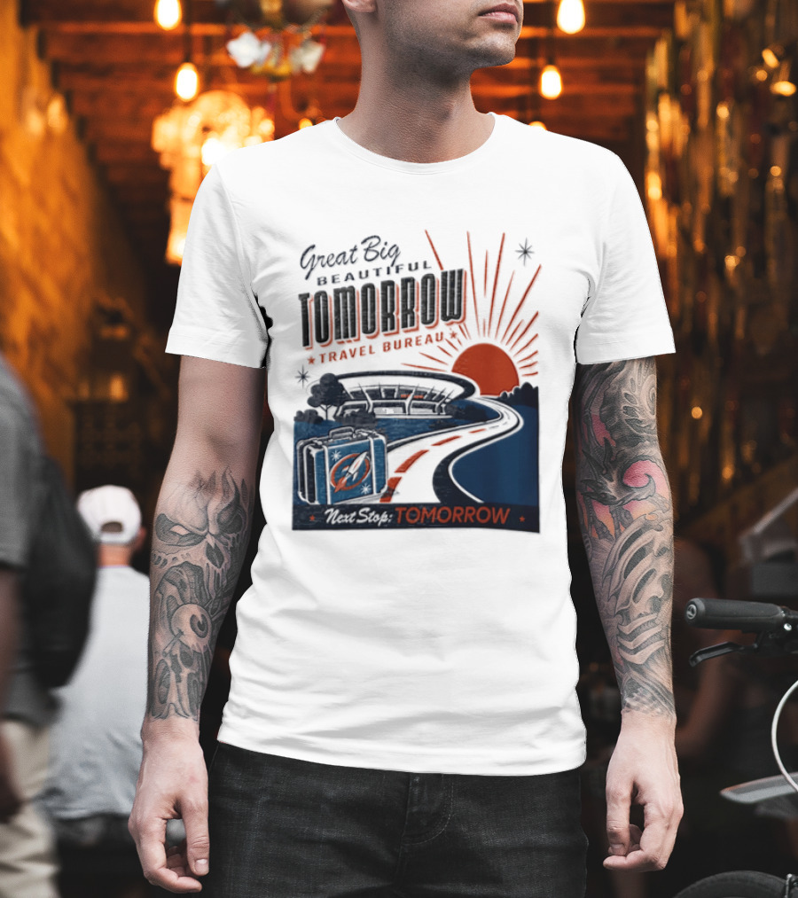 Great Big Beautiful Tomorrow Travel Bureau Tomorrow Carousel T-Shirt