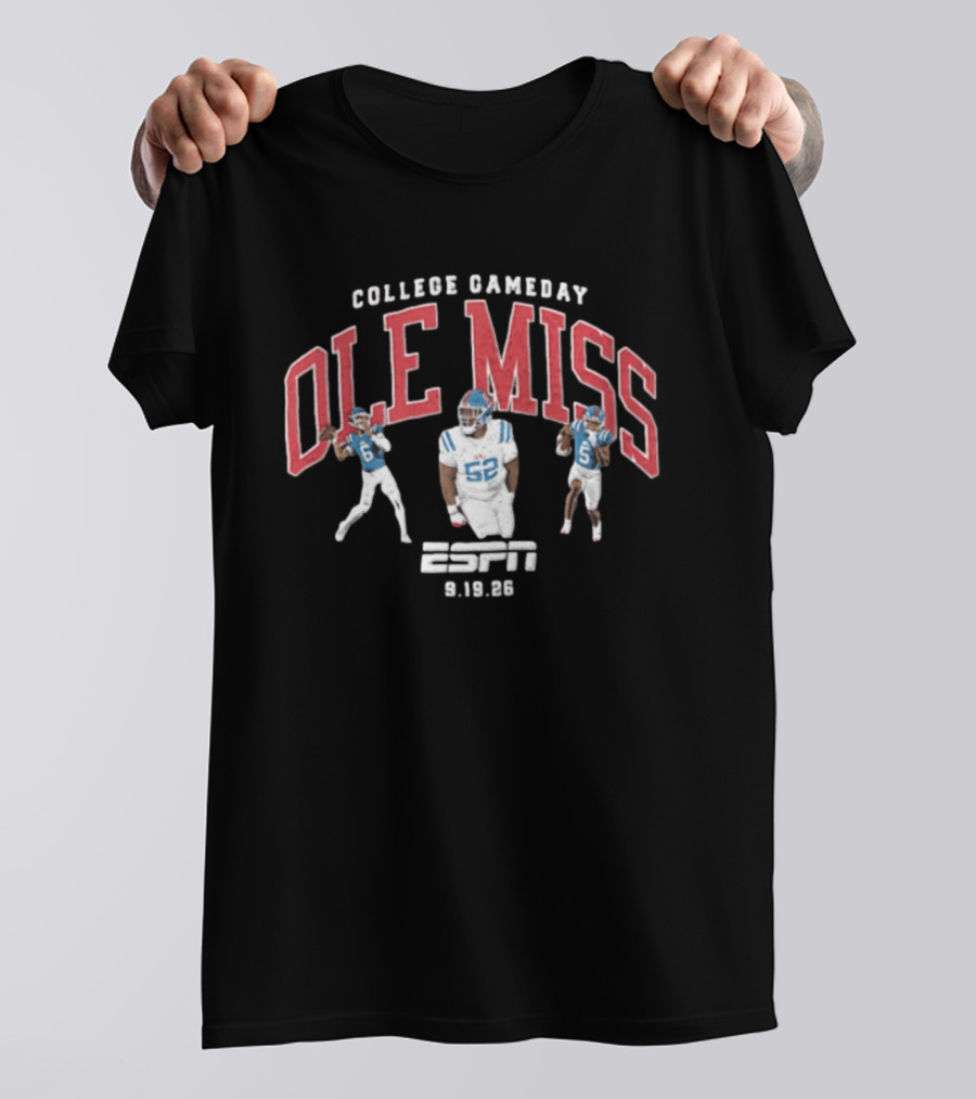 College Gameday Ole Miss Rebels ESPN 9.19.26 T-Shirt