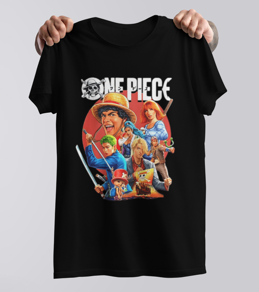 One Piece Anime 2026 Characters With Straw Hat Pirates Crew T-Shirt