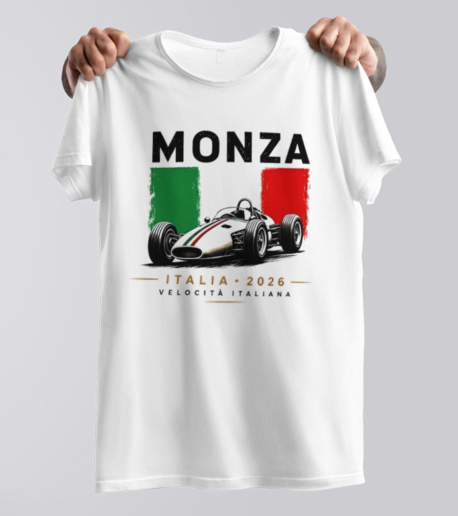 Monza Italia 2026 Velocita Italiana Formula 1 Racing Italian Flag T-Shirt