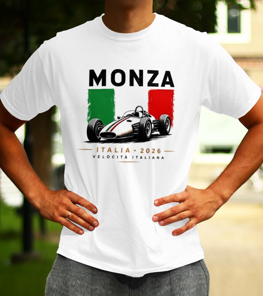 Monza Italia 2026 Velocita Italiana Formula 1 Racing Italian Flag T-Shirt