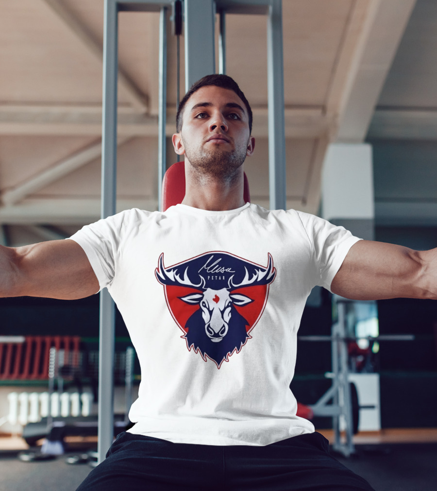 Musa Petar Moose Shield Animal Crest T-Shirt