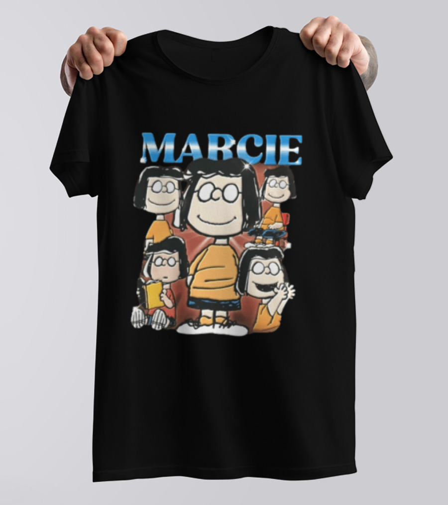 Peanuts Marcie Sparkle Cartoon Collage Bootleg T-Shirt