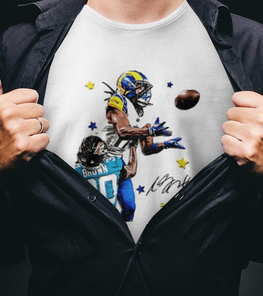 Davante Adams Las Vegas Raiders Brown Football Catch Duel T-Shirt