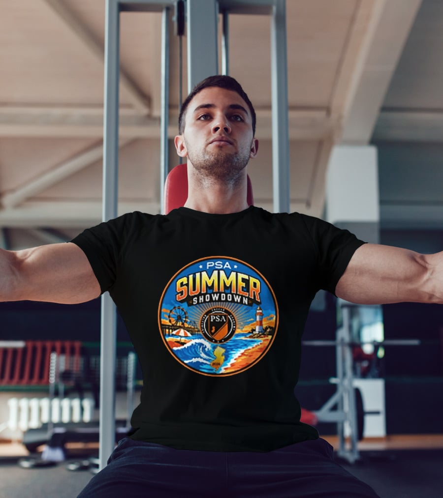 PSA Summer Showdown 2026 New Jersey Beach Festival Lighthouse And Ferris Wheel Event T-Shirt