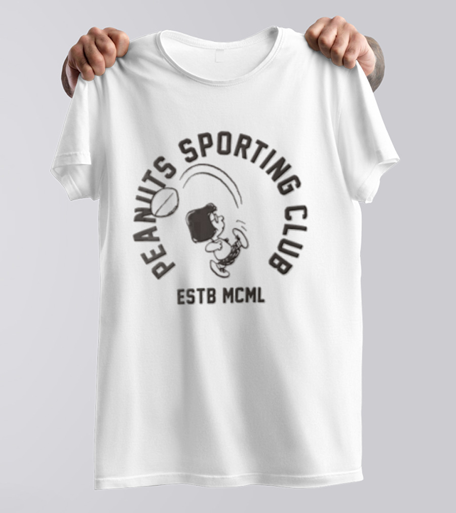 Peanuts Sporting Club Estb Mcml Marcie Kicking Football T-Shirt
