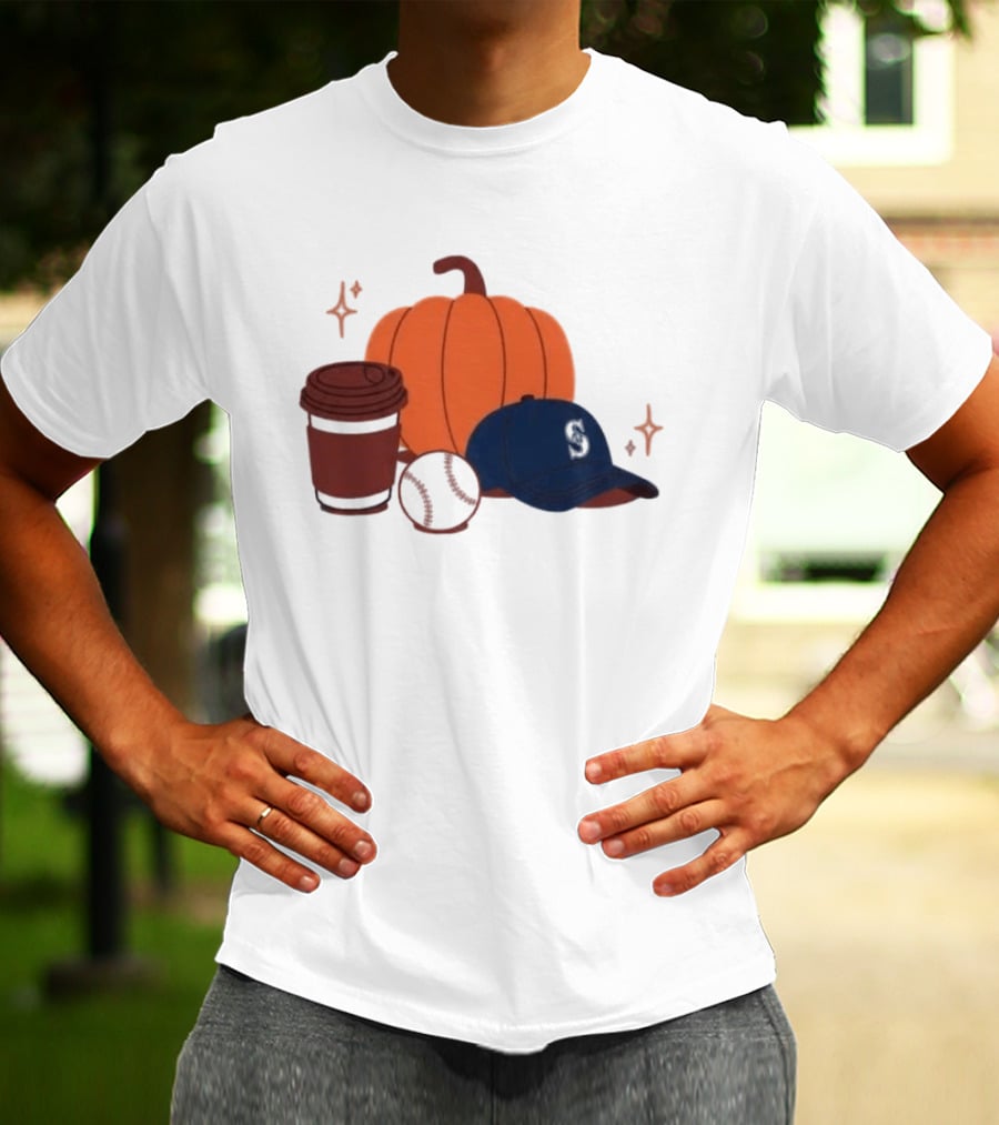 Seattle Mariners Pumpkinpalooza 2026 Coffee Baseball Cap Pumpkin T-Shirt