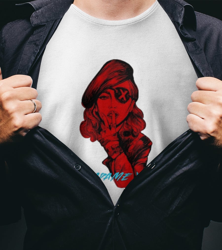 Madonna Madame X Beret Eye Patch Pop Music T-Shirt
