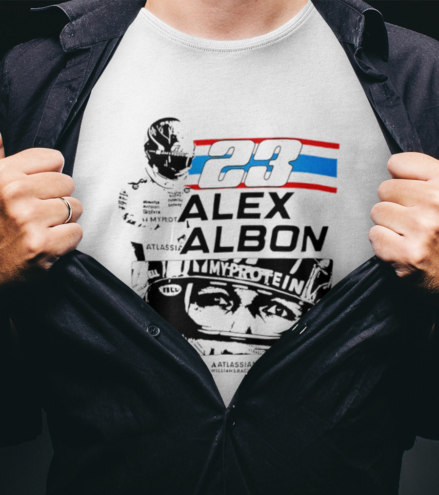 Alex Albon 23 Williams Racing Atlassian Myprotein T-Shirt