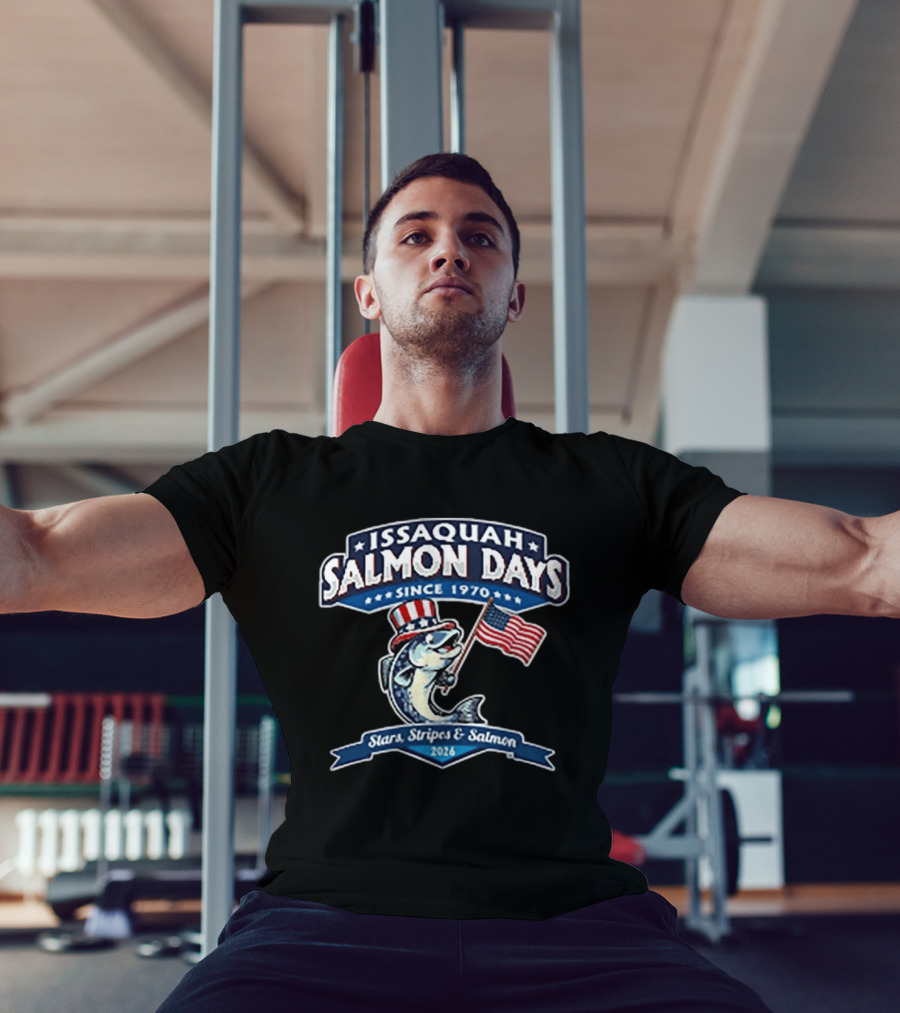 Issaquah Salmon Days 2026 Stars Stripes & Salmon Since 1970 Event T-Shirt