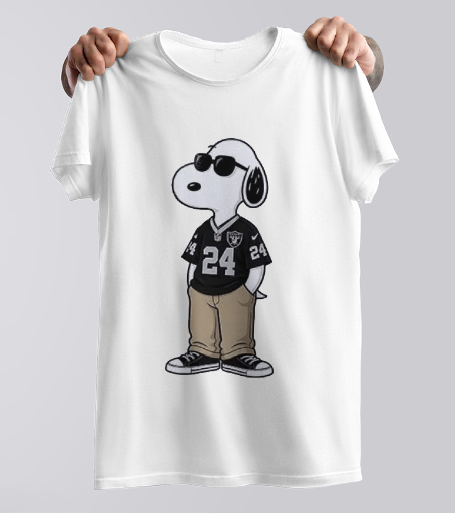 Las Vegas Raiders Peanuts Snoopy 24 Jersey Season Opener T-Shirt